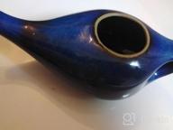 img 1 attached to Ceramic Neti Pot, Premium Handcrafted Durable, Dishwasher Safe, For Nasal Cleansing + 5 Sachet Neti Salt, 225 Ml. (7.6 FL Oz) Capacity - Elegant Blue Gradient Color review by Robert Corral