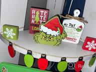 img 1 attached to 6PCS Grinchmas Christmas Tiered Tray Decor - Face, Hate, Schedule Cutting Board, Lights Banner & Snowflake Blocks - Indoor Whoville Xmas Decoration review by Garon Tafolla