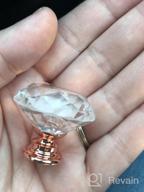 img 1 attached to Rose Gold 12 Pack Diamond Shaped Crystal Glass 30Mm Cabinet Knobs Pull Handles - YourGift Drawer Knobs review by David Shah