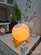 img 1 attached to Adjustable Dual Color 3D Printed Moon Lamp with Stand LED Night Light - Perfect Birthday Gift for Women, Men, Girls, Kids, Children, and Babies (4.7 inches Galaxy Moon Lamp) review by Adisorn Chantaprom ᠌