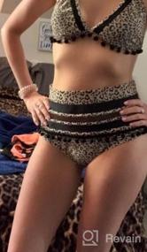 img 5 attached to Women'S High Waist Two Piece Bikini Set Halter Straps Tassel Swimsuit By Bdcoco