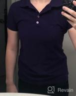 img 1 attached to Women'S Junior-Fit Cotton Pique Polo Shirt - 4 Button Casual Essentials From A2Y review by Helen Spencer