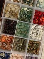 img 1 attached to Colle 15 Colors 700Pcs Natural Crystal Beads for Jewelry Making Supplies, Healing Gemstones Waist Bracelets Necklace Kit with Irregular Chips Stone in a Box Set review by Samuel Groove