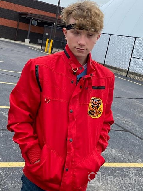 img 1 attached to 🥋 Cobra Kai Johnny Lawrence Red Cotton Jacket - TJF Karate Kid review by Chris Doe