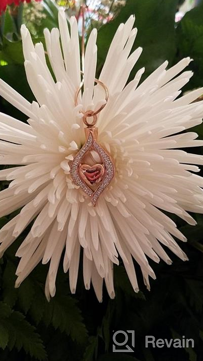 img 1 attached to Eye of My Heart Keepsake Memorial Jewelry for Ashes - Minicremation Cremation Necklace | Stainless Steel Pendant with 20 Inch Chain review by William Kava