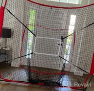 img 1 attached to Portable 7×7Ft Baseball And Softball Practice Net For Hitting, Pitching, And Batting Training With Backstop, Batting Tee, Strike Zone, Bow Frame, And Carry Bag - Ideal For Perfecting Your Game review by Cory Miles