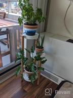 img 1 attached to 3-2 Tier Wisuce Bamboo Plant Stand Holder: Indoor/Outdoor Garden Display Rack review by Michael Wilder