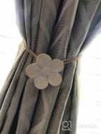 img 1 attached to Gray Lewondr Vintage Magnetic Resin Flower Curtain Tieback - Decorative Drapery Holdbacks For Home Cafe Balcony review by Douglas Irwin