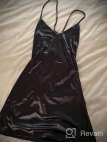 img 7 attached to ZAFUL Slip Satin Dresses For Women Club Midi Dress Cowl Neck Silk Dress Cocktail Dress With Drawstring