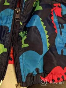 img 6 attached to KISBINI Cartoon Dinosaur Outdoor Windbreaker Boys' Jackets & Coats
