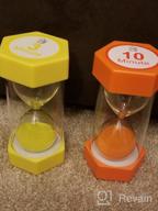 img 1 attached to XINBAOHONG Sand Timers - Set Of 2 For Kids Games, Home, Kitchen, And Classroom Use - 3 Minutes And 10 Minutes Hourglass Timer Clocks review by Jay Elmo