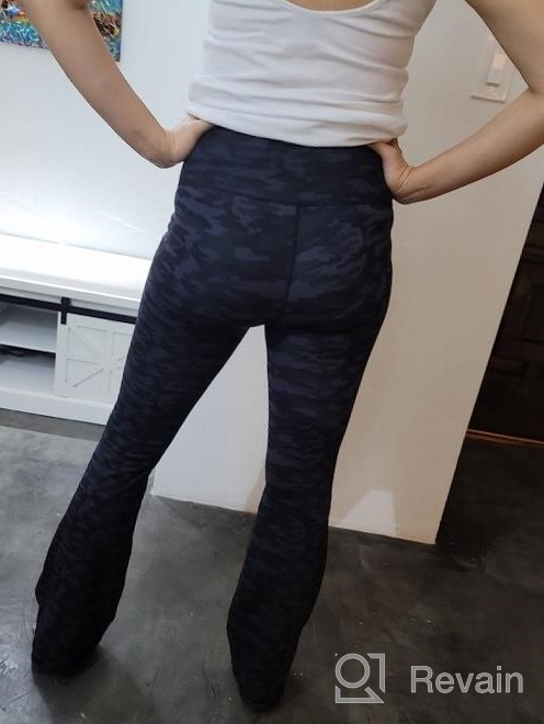 img 1 attached to Promover Women Bootcut Yoga Pants With Pockets High Waist Flare Casual Workout Leggings review by Haji Anderson