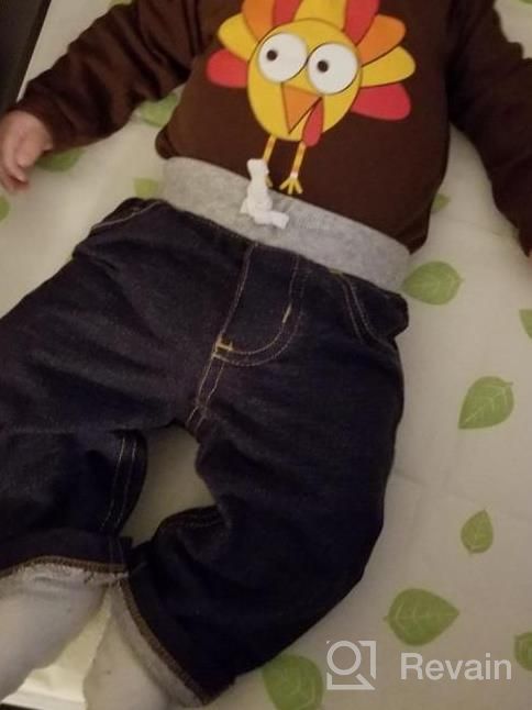 img 1 attached to Cute Gobble Turkey Face Baby Bodysuit For Your Little One'S First Thanksgiving - Ideal For Baby Boy Or Girl Outfit review by Lucia Brown
