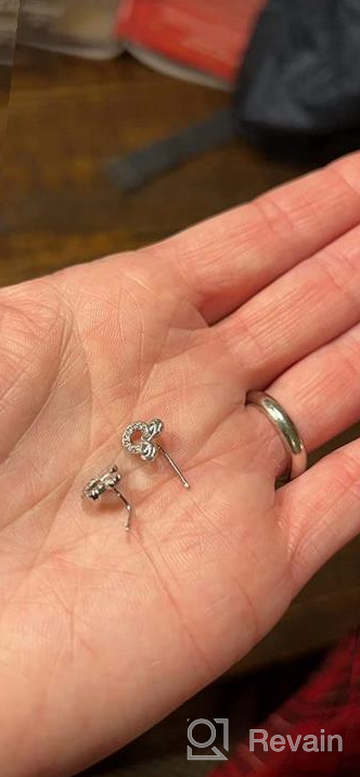 img 1 attached to 👂 Sterling Silver Zirconia Earrings: Hypoallergenic Jewelry for Girls with Sensitive Skin review by Victoria Perez