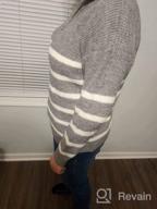 img 1 attached to LANISEN Women'S Striped Sweater Half Zip Long Sleeve V Neck Knitted Pullover Sweaters Tops Fall Winter 2022 review by Justin Elmore