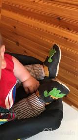img 5 attached to Sayoyo Leather Dinosaur 🦕 Slippers for Infant Toddler Boys