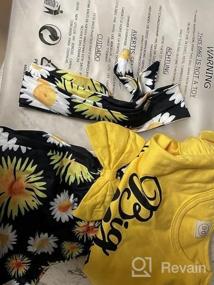 img 5 attached to Sister Matching Sunflower Romper And Shorts Set - Adorable Summer Outfits For Little And Big Girls