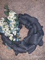 img 1 attached to 10 Yards Black Jute Burlap Ribbon Roll - 3 Inch Wide For Crafts By BambooMN review by Johnny Bowen