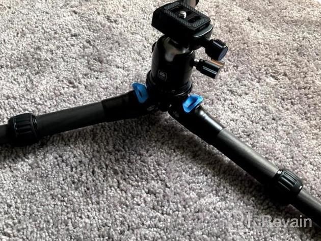 img 1 attached to SIRUI AM-284 Travel Carbon Fiber Tripod, Professional Camera Tripod With 4-Section Legs, Twist Leg Locks, Detachable Metal Spikes, Loads Up 33LB review by Justin Torres