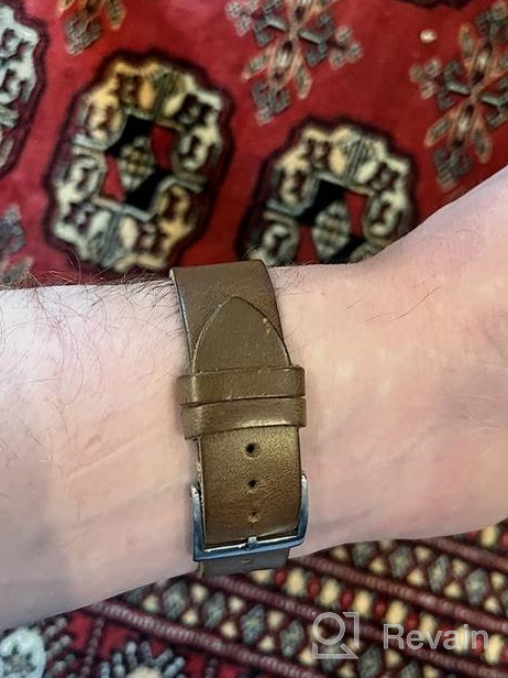 img 1 attached to Handmade Quick Release Leather Watch Strap For Men With Soft Vintage Torbollo Horween Leather - Ideal Replacement For Wristwatch Bands review by Brian Cueto
