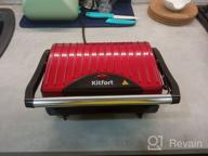 img 2 attached to Sandwich maker Kitfort KT-1609 Panini Maker, red review by Agata Wydra ᠌