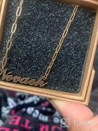 img 1 attached to Personalized 925 Sterling Silver Name Necklace with Gold Plating for Mothers, Women, and Girls by Infinite Memories review by Jamie Hill