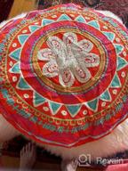 img 1 attached to Boho Chic Floor Pillow: Colorful Embroidered Round Cushion For Stylish Meditation And Seating Area Décor In Living Room And Bedroom review by Ryan Hawkins