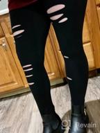 img 1 attached to Get Fit In Style: Women'S High-Waisted Ripped Warrior Leggings With Tummy Control review by Shawn Schmidt