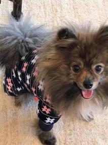 img 8 attached to 🐾 KYEESE Polka Dot Dog Pajamas: Soft & Stretchable Material | Onesie Style Velvet PJs for Small and Medium Dogs