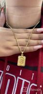 img 1 attached to Classy & Personalized: 18K Gold Plated Initial Necklaces For Women With Stainless Steel Box Chain review by Zachary Pete