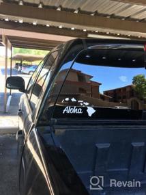 img 2 attached to Белая виниловая наклейка на окно Гавайских островов-Алоха с наклейкой цепи острова Гавайи