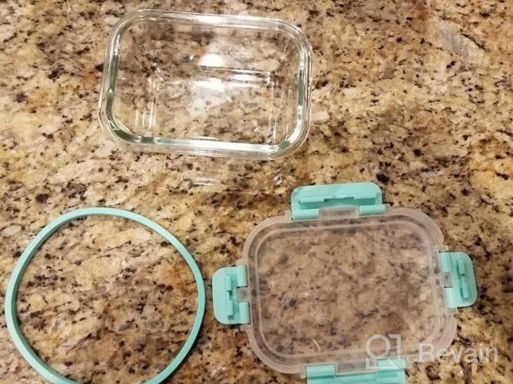 img 1 attached to 9 Sets BPA-Free Glass Meal Prep Containers With Lids - Airtight Food Storage By Bayco (Purple) review by Robert Weeks