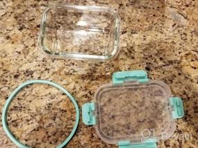 img 5 attached to 9 Sets BPA-Free Glass Meal Prep Containers With Lids - Airtight Food Storage By Bayco (Purple)