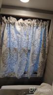 img 1 attached to Dusty Blue Floral Damask Kitchen Window Treatment - 2 Panels 30X36 + 1" Header review by Seth Waldron
