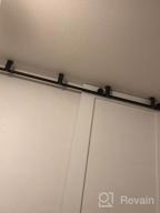 img 1 attached to 6FT Flat Stainless Steel Ceiling Mount Sliding Barn Door Hardware Kit By DIYHD review by Johnny Weber