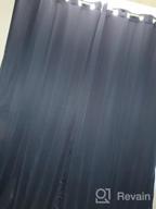 img 1 attached to H.VERSAILTEX 100% Blackout Curtains 84 Inches Long (2 Layers) Full Light Blocking Lined Window Curtain Draperies For Bedroom Thermal Insulated Soft Thick Silky Grommet 2 Panels, Navy With Black Liner review by Angel Yergeau