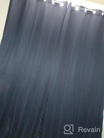 img 5 attached to H.VERSAILTEX 100% Blackout Curtains 84 Inches Long (2 Layers) Full Light Blocking Lined Window Curtain Draperies For Bedroom Thermal Insulated Soft Thick Silky Grommet 2 Panels, Navy With Black Liner