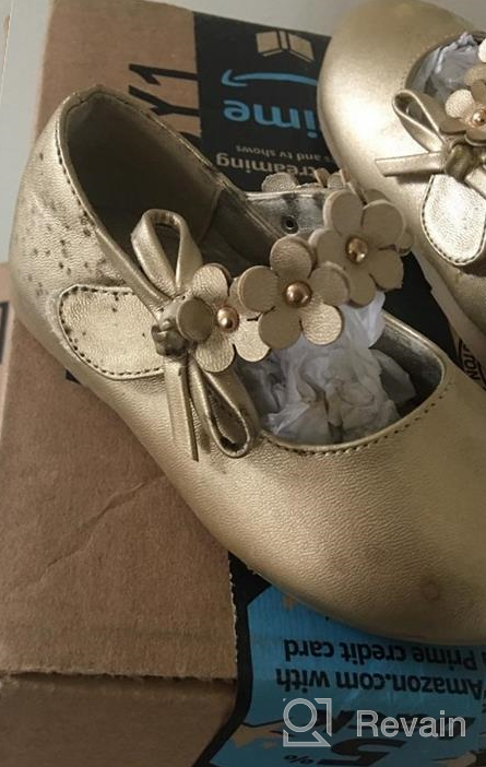 img 1 attached to 👧 Stylish Maxu Flower Oxford Shoes for Little Girls: Perfect Flats for any Occasion review by Tracy Martin