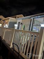 img 1 attached to Siedinlar 2-In-1 Solar Fence Lights - Warm & Cool White Outdoor Lighting For Posts, Deck, And Patio Décor - Fits 4X4, 5X5, And 6X6, In Black (4 Pack) review by Mariqn Carey