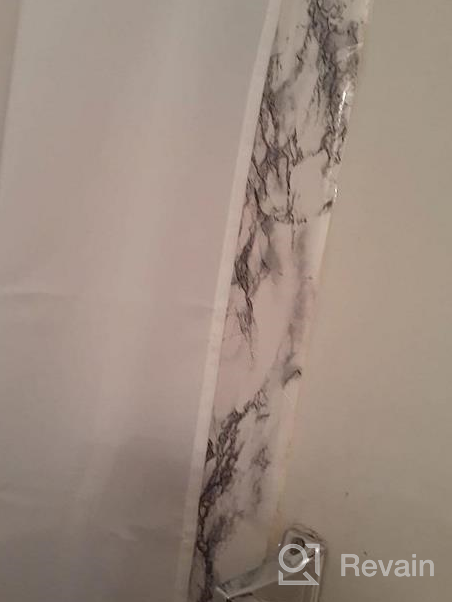 img 1 attached to Waterproof Marble Self-Adhesive Contact Paper For Countertops, Cabinets And Bathroom/Kitchen Walls - Peel And Stick Black, White And Grey Granite Glossy Wallpaper 17.7 In X 78.7 In review by Daniel Casper