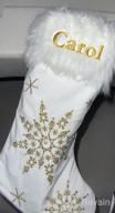 img 1 attached to 20-Inch Personalized Christmas Stocking: Custom Embroidered Name, Rustic Farmhouse Design, Hanging Ornament For Family Decorations And 2022 Xmas Gift - 1 Pack review by Megan Washington