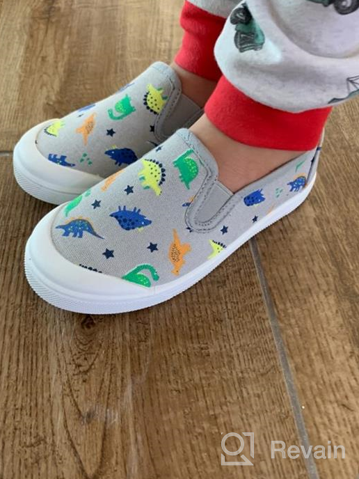 img 1 attached to KomForme Toddler Canvas Ballet Sneakers: Stylish Girls' Shoes in Flats review by Laurie Thomas