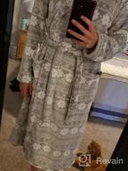 img 1 attached to Stay Cozy And Stylish With PajamaMania Women'S Plush Fleece Long Bathrobes - Hooded Sherpa-Lined Robes review by Isaac Shankar