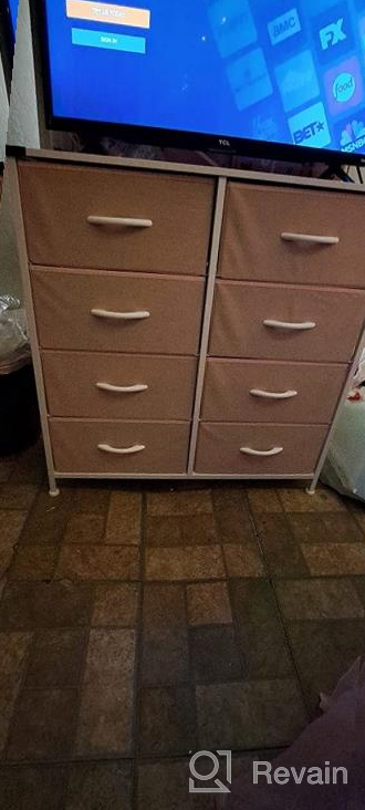 img 1 attached to 10-Drawer Kids Dresser: Steel Frame, Wood Top & Handles Storage Unit For Clothes - Bedroom, Nursery & Closet Organizer Chest With Easy Pull Fabric Bins review by John Walker