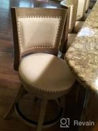 img 1 attached to 29-Inch Boraam Melrose Barstool In Driftwood Wire-Brush And Ivory - 1 Pack review by Daniel Mettler