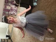 img 1 attached to Junior Bridesmaid Dresses with Miama Wedding Flower for Girls' Clothing review by Karla Schwinden