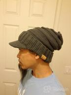 img 1 attached to Winter Visor Knit Beanie Cap For Men And Women With Thick Brim review by Kyle Brown