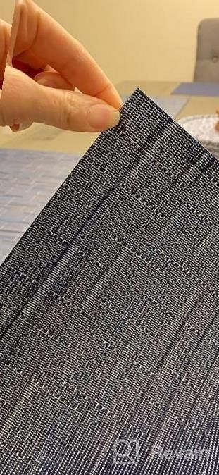 img 1 attached to U'Artlines Placemat Crossweave Woven Vinyl Non-Slip Insulation Placemat Washable Table Mats Set Of 6 (6Pcs Placemats, Gray) review by Lee Rodriguez