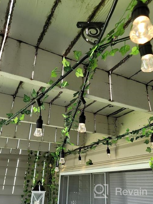 img 1 attached to Artificial Ivy Leaf Plant Garland - 12 Strands, 91 Feet - Perfect For Home, Kitchen, Garden, Office, Wedding, And Wall Decor review by Devon Leach