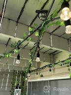 img 1 attached to Artificial Ivy Leaf Plant Garland - 12 Strands, 91 Feet - Perfect For Home, Kitchen, Garden, Office, Wedding, And Wall Decor review by Devon Leach